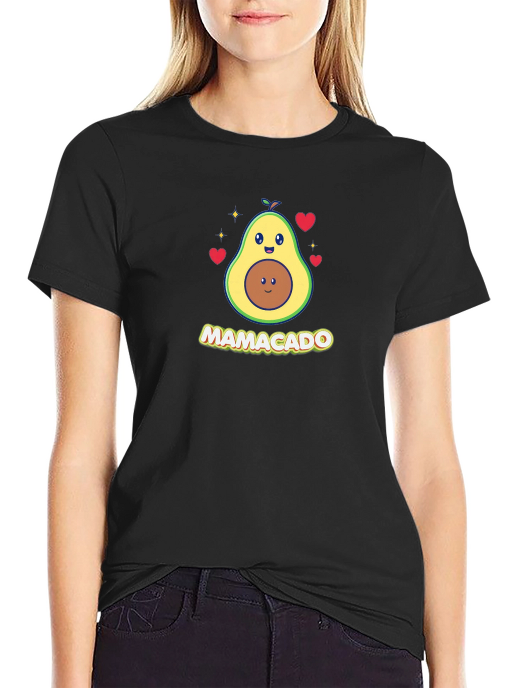 Mamacado Cute Avocado Mom Graphic T-Shirt