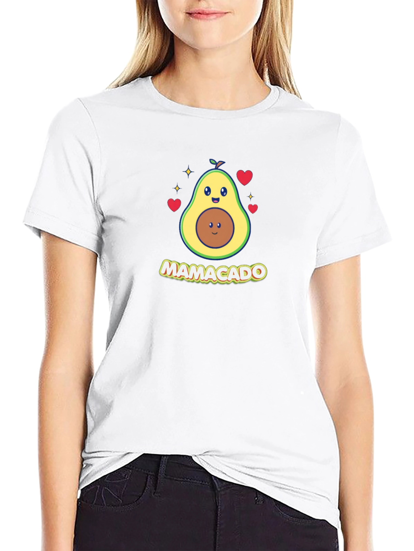 Mamacado Cute Avocado Mom Graphic T-Shirt