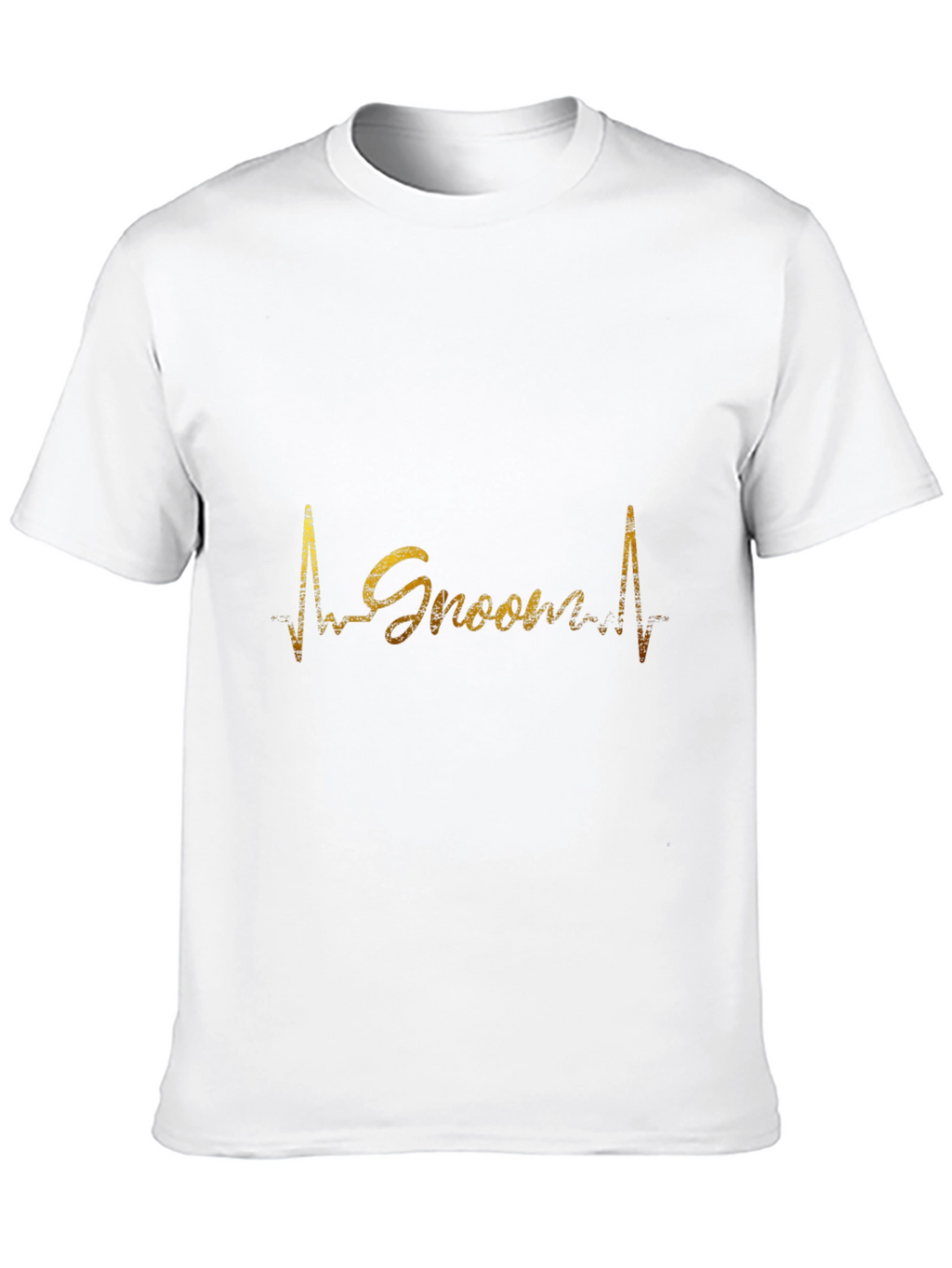 Groom Heartbeat Black T-Shirt - Wedding Celebration