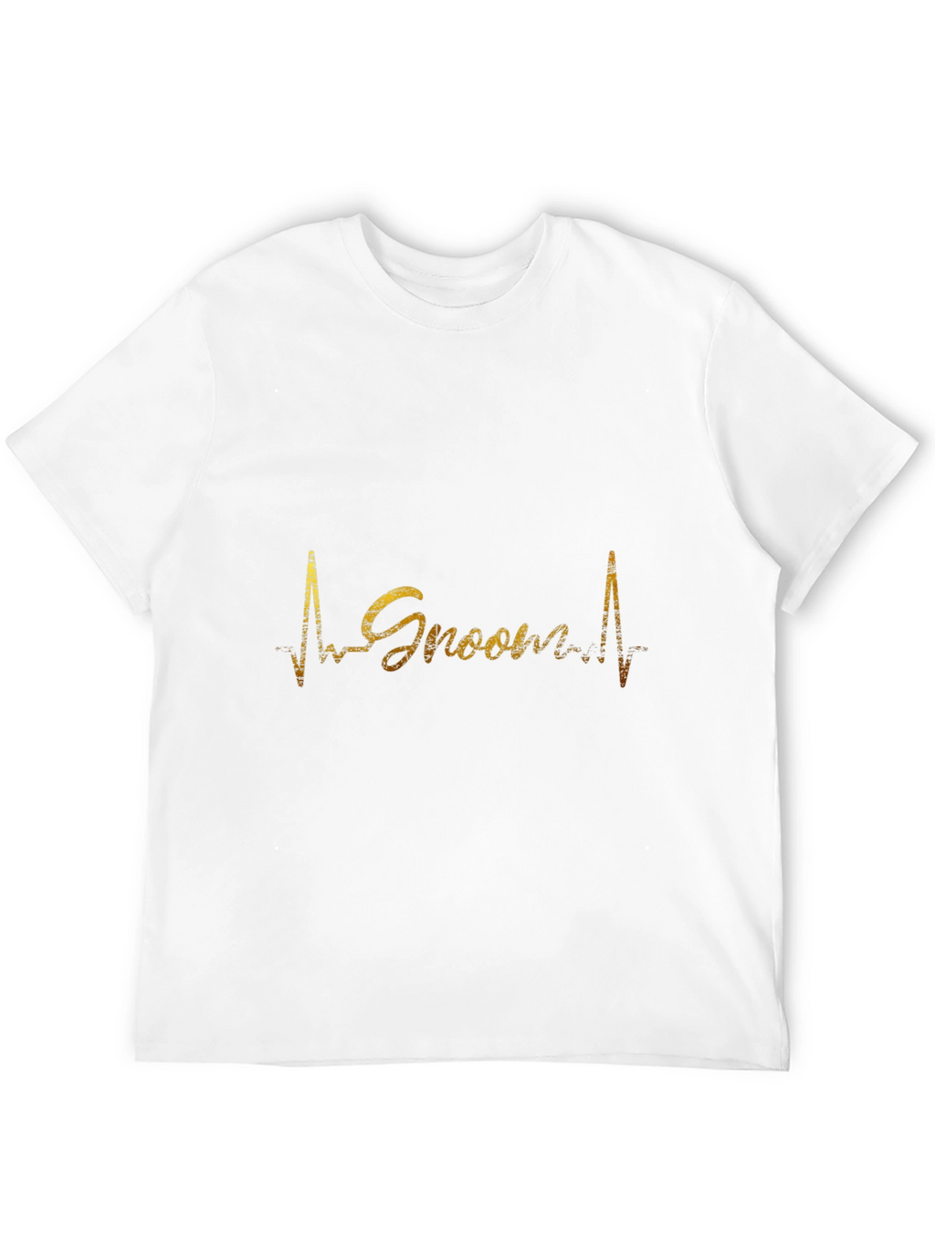 Groom Heartbeat Black T-Shirt - Wedding Celebration