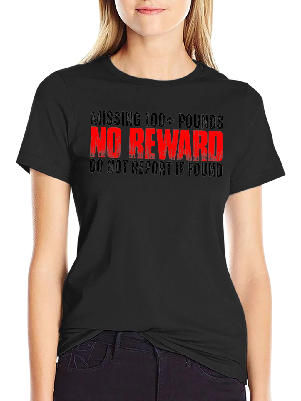 Funny Weight Loss T-Shirt - Missing 100+ Pounds