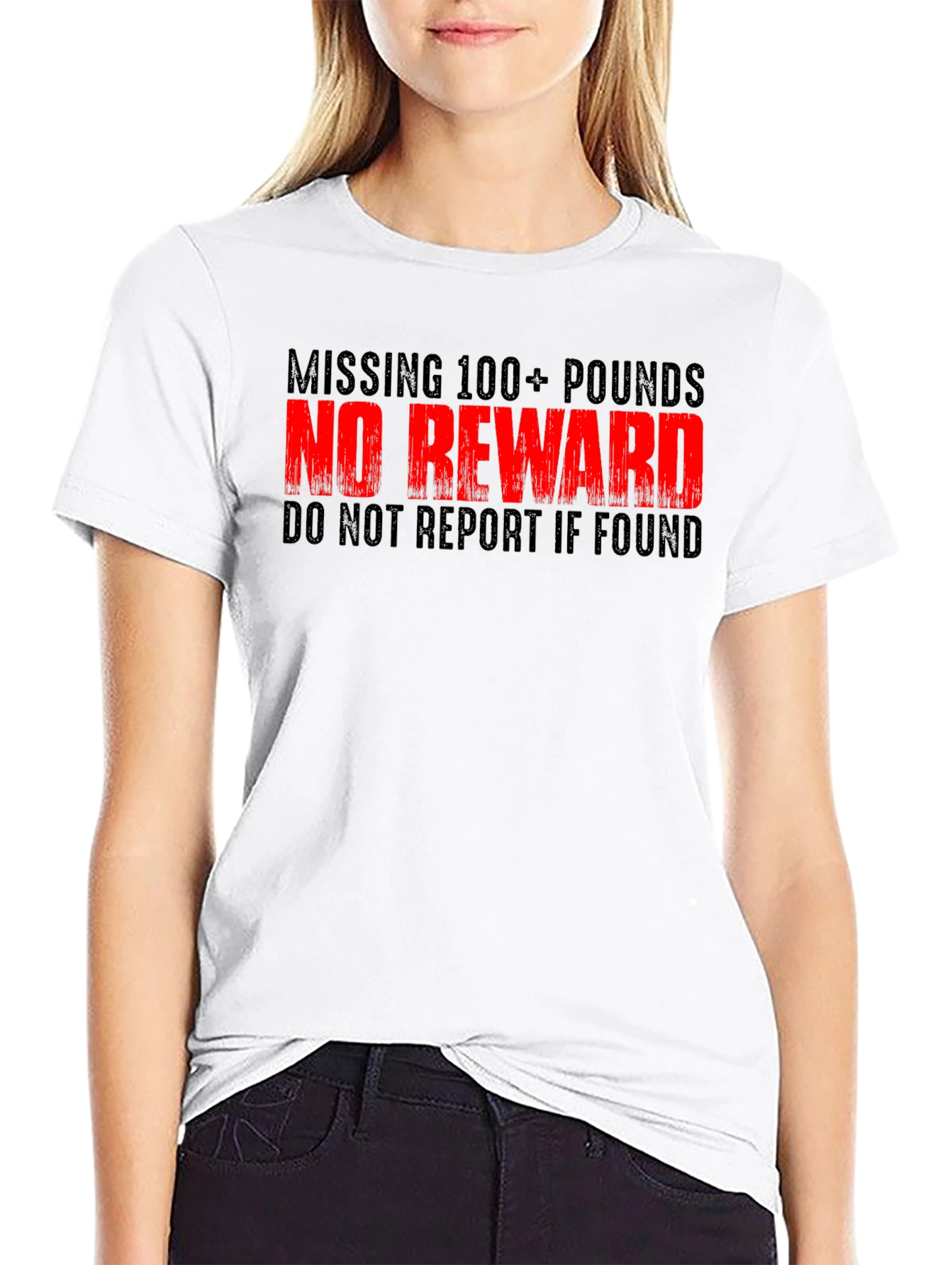 Funny Weight Loss T-Shirt - Missing 100+ Pounds