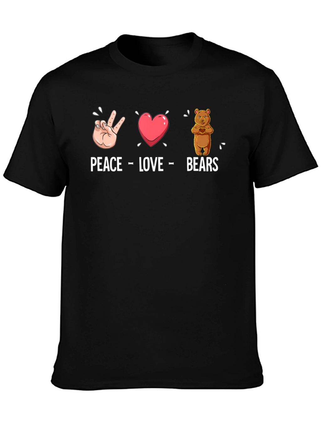 Peace Love Bears Graphic T-Shirt