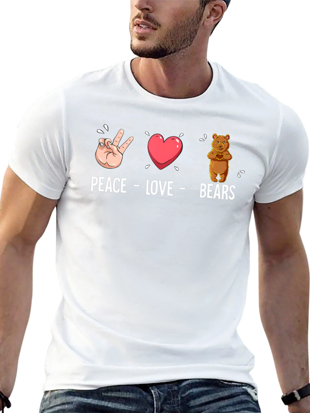 Peace Love Bears Graphic T-Shirt