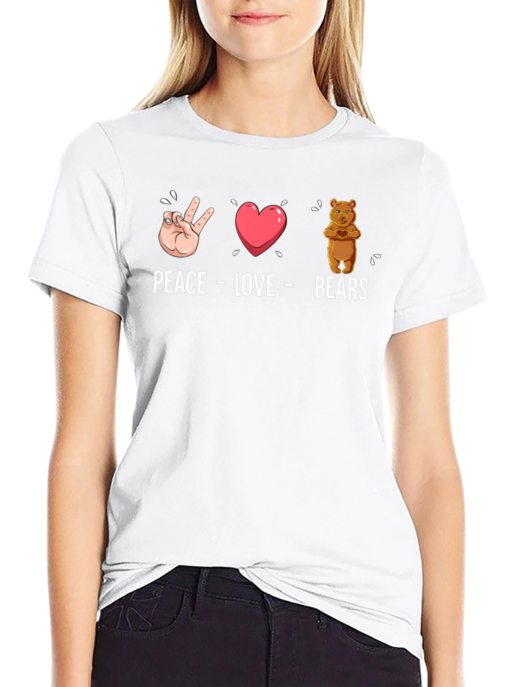 Peace Love Bears Graphic T-Shirt