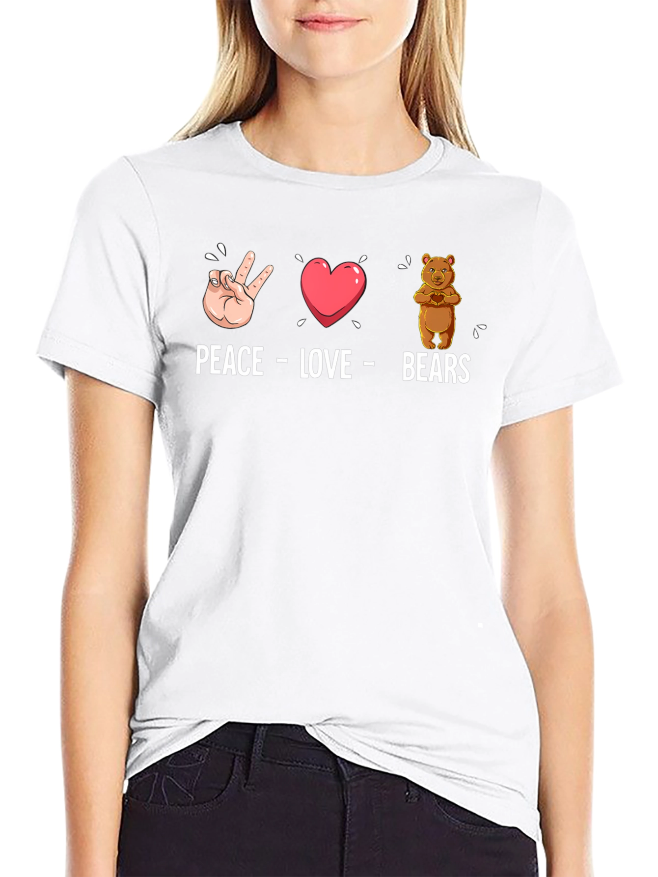 Peace Love Bears Graphic T-Shirt