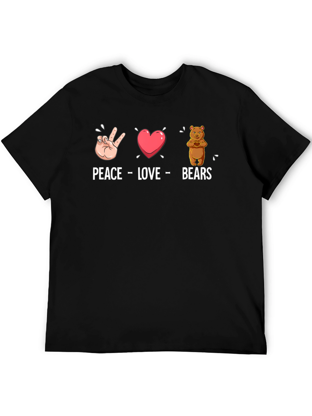 Peace Love Bears Graphic T-Shirt