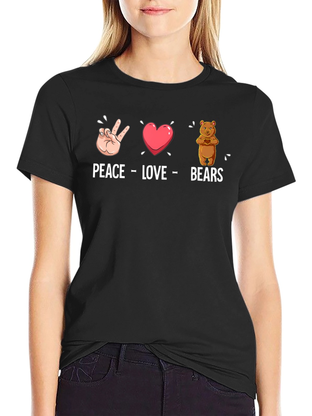 Peace Love Bears Graphic T-Shirt