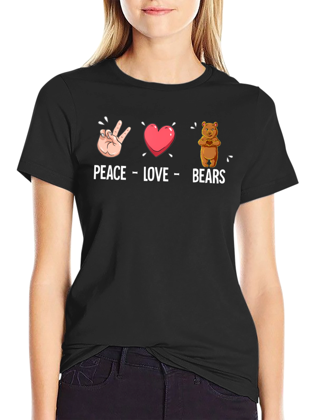 Peace Love Bears Graphic T-Shirt