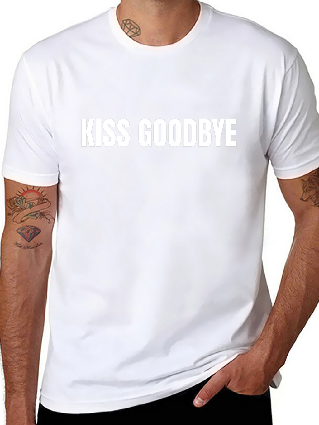 Kiss Goodbye Black Cotton Tee