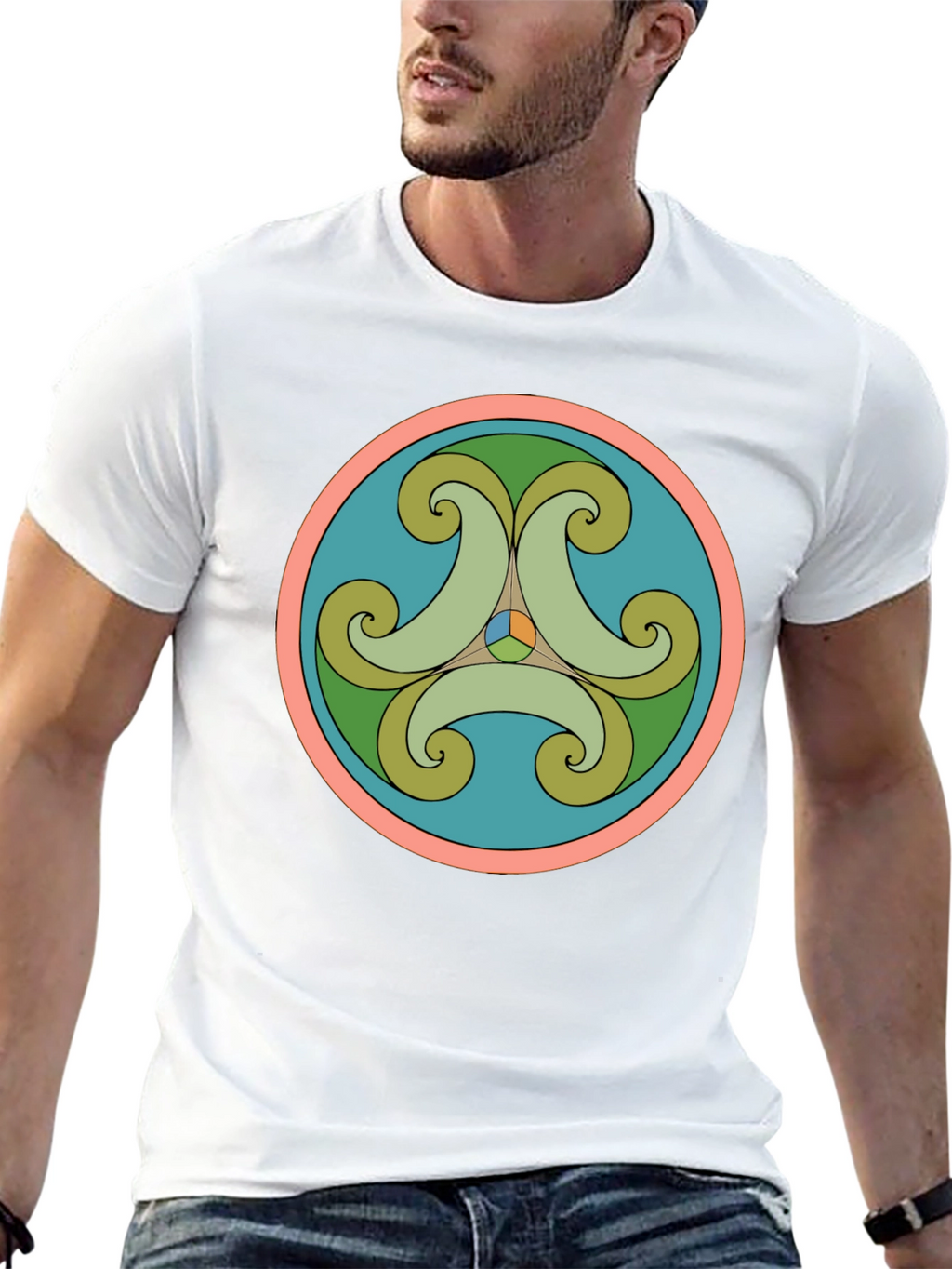 Geometric Circle Design T-Shirt