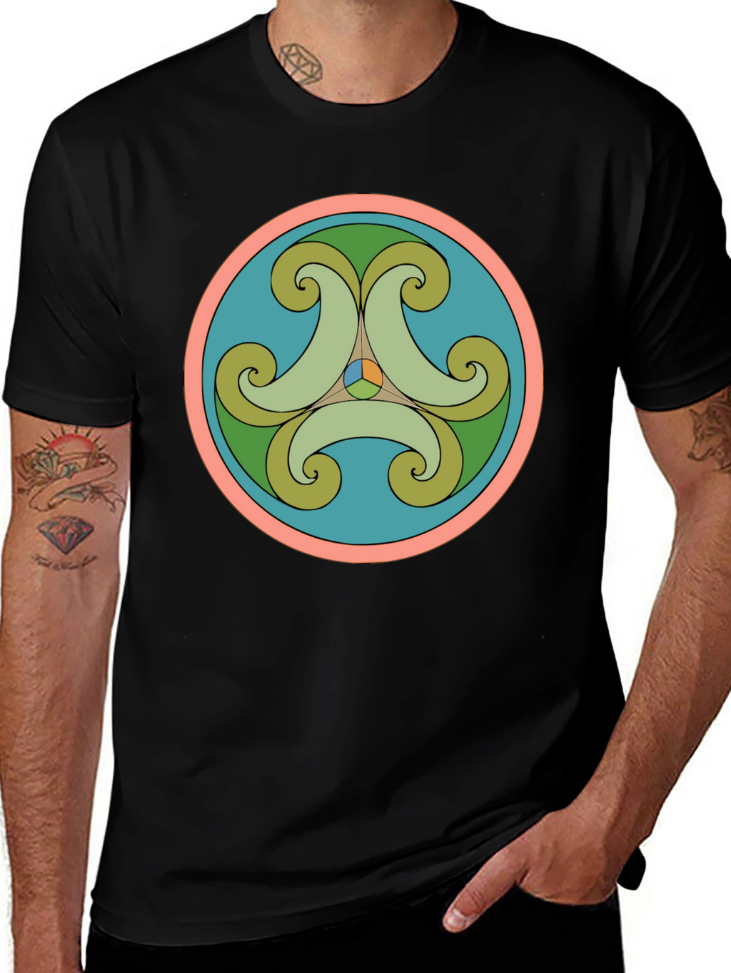 Geometric Circle Design T-Shirt