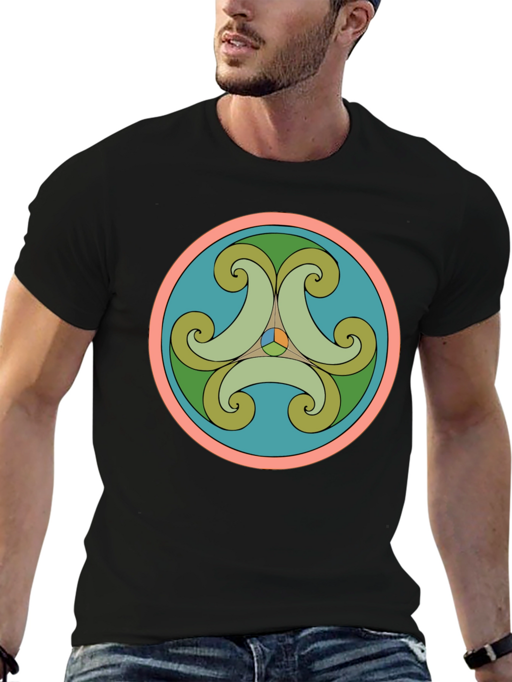 Geometric Circle Design T-Shirt