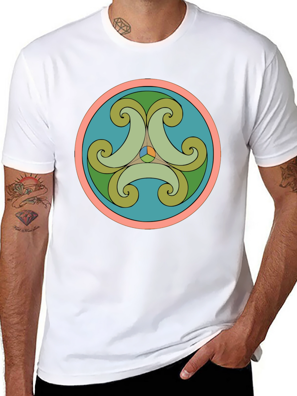 Geometric Circle Design T-Shirt