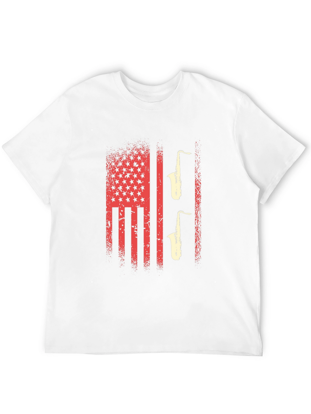 American Flag Saxophone Graphic Tee