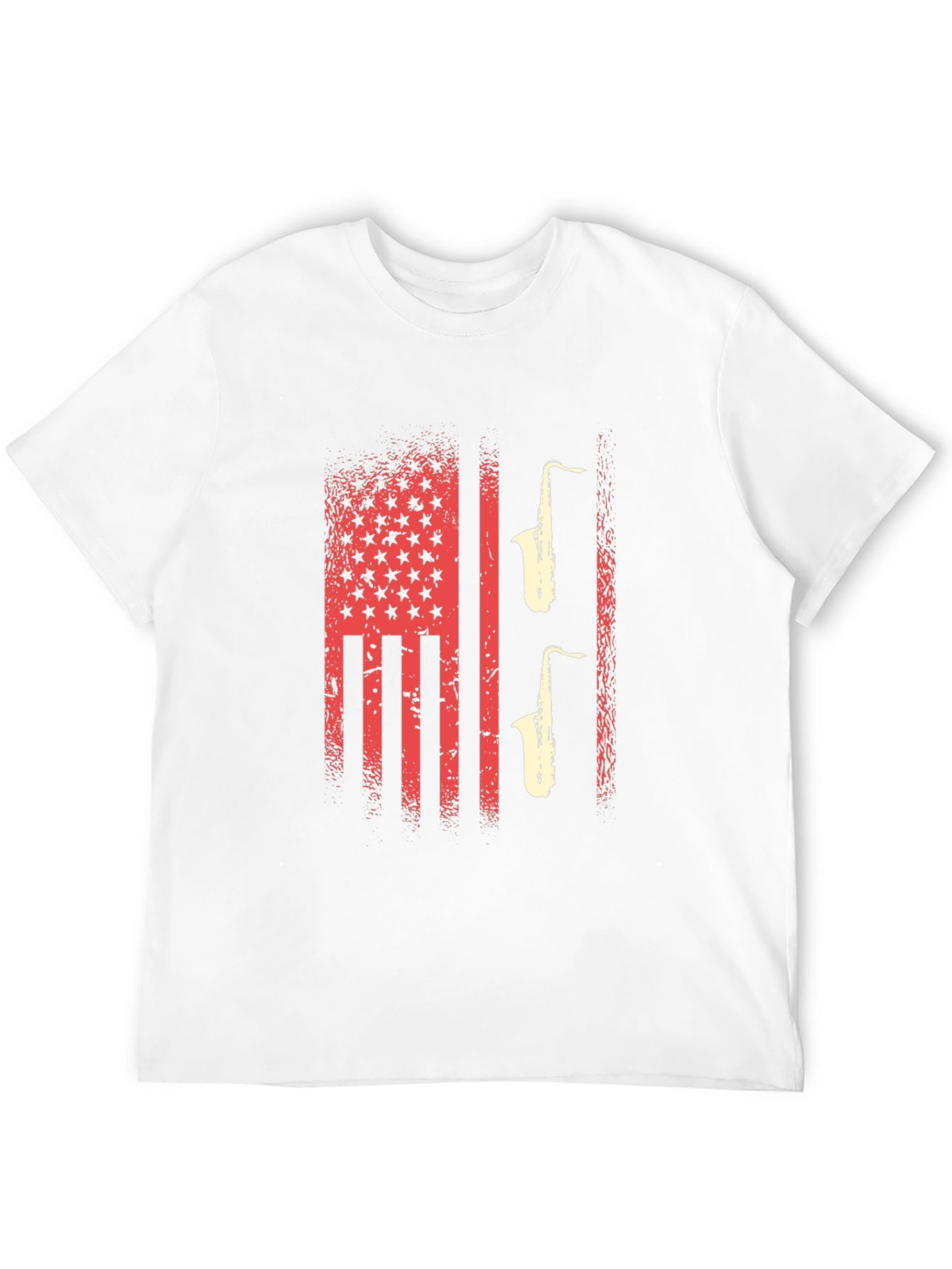 American Flag Saxophone Graphic Tee