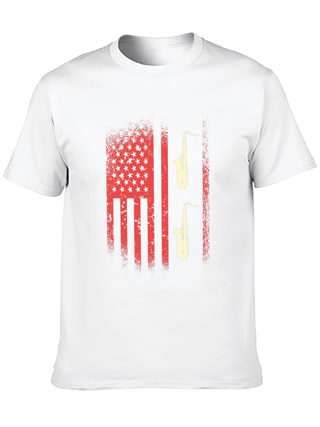 American Flag Saxophone Graphic Tee