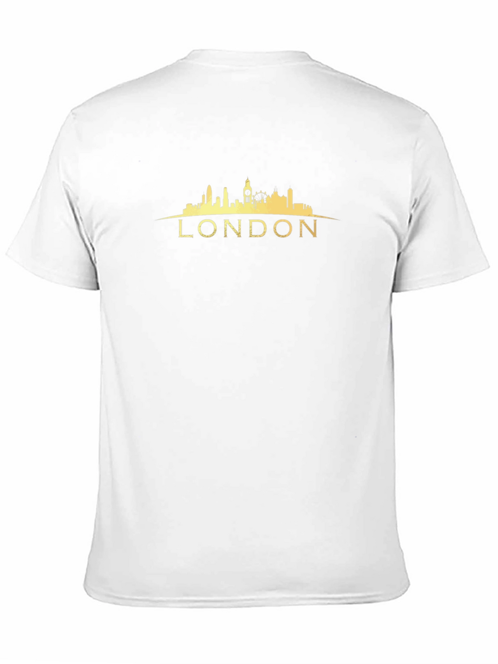 London Skyline Graphic Tee - Black Cotton T-Shirt