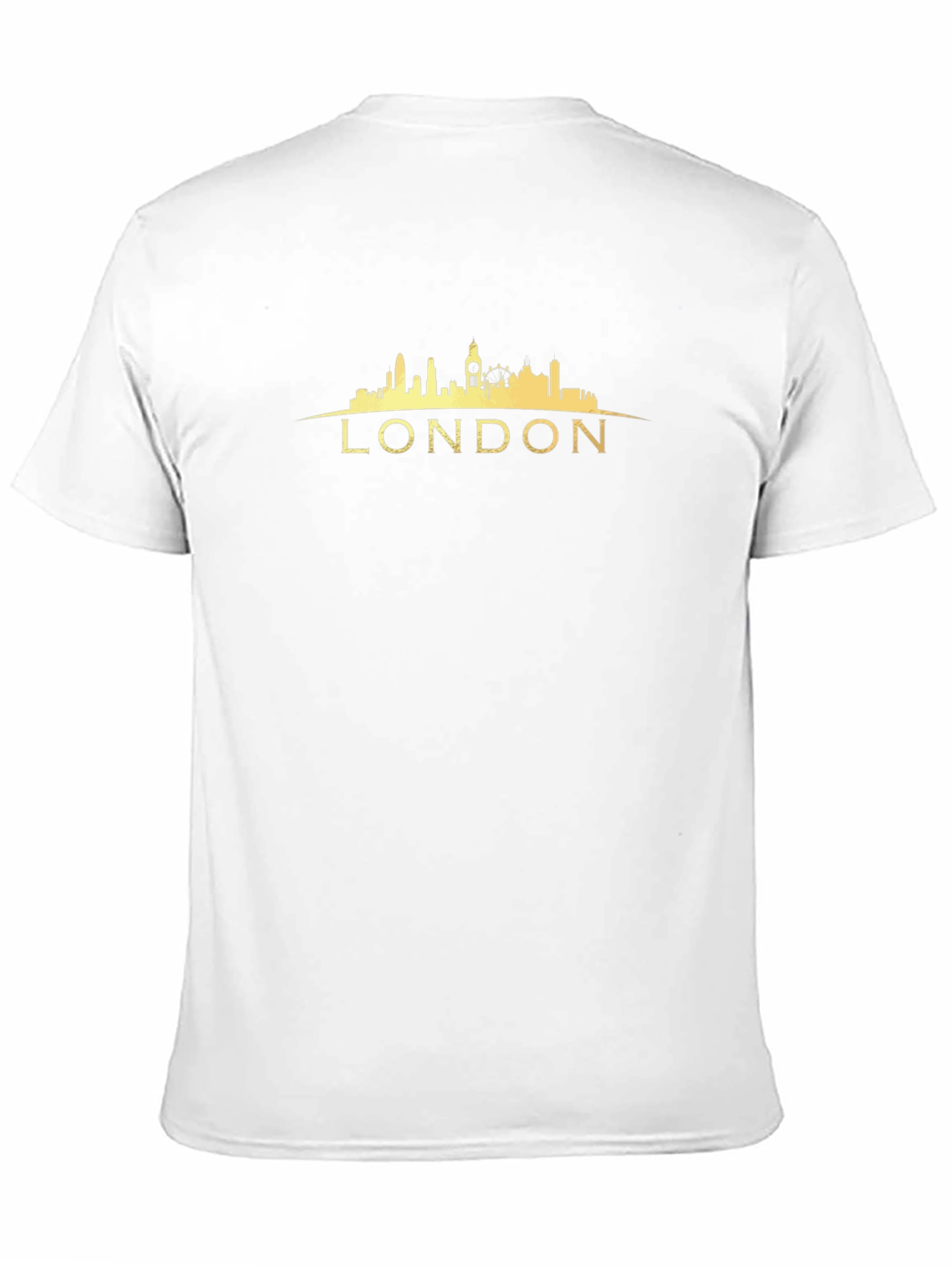 London Skyline Graphic Tee - Black Cotton T-Shirt