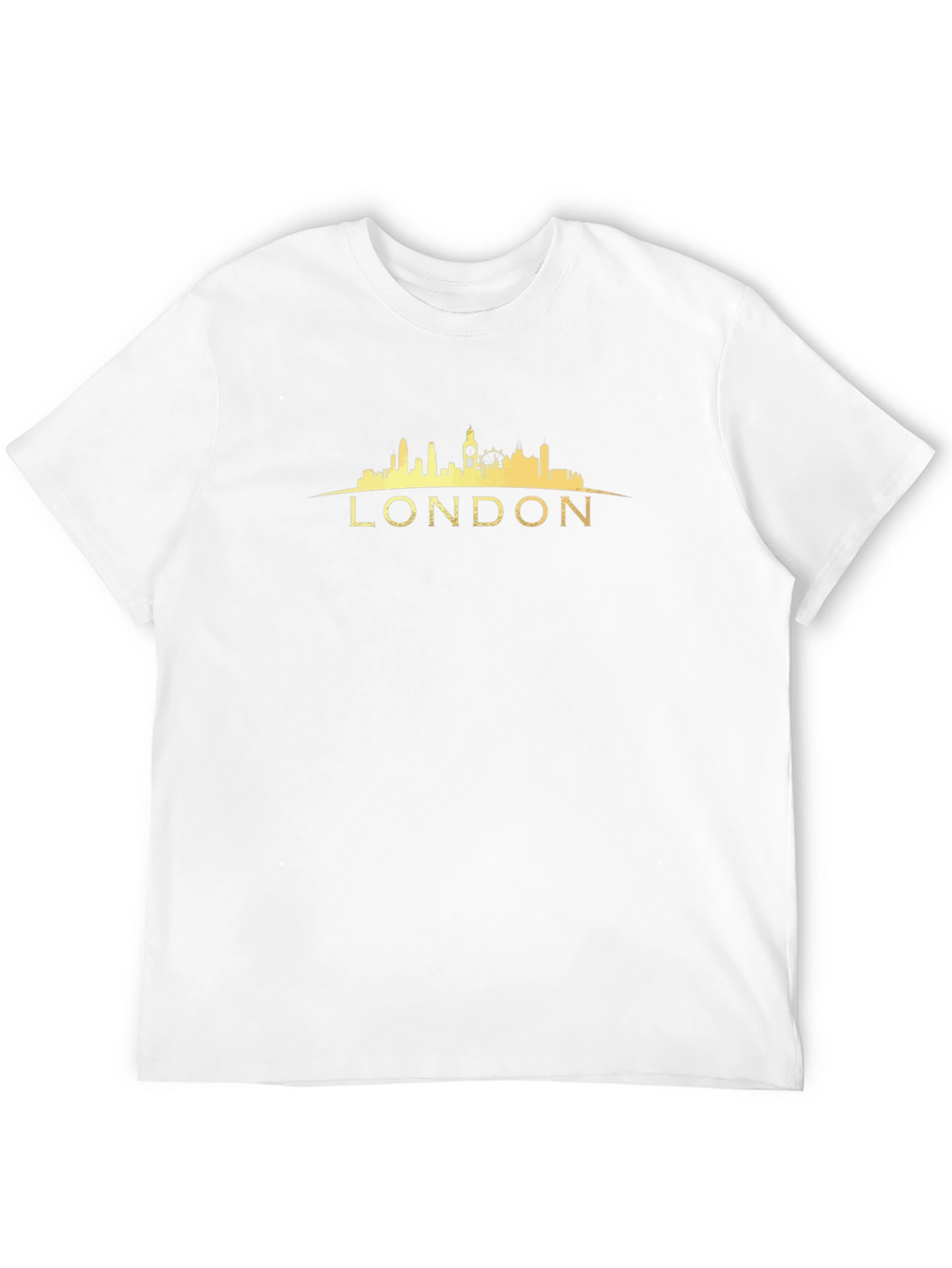 London Skyline Graphic Tee - Black Cotton T-Shirt
