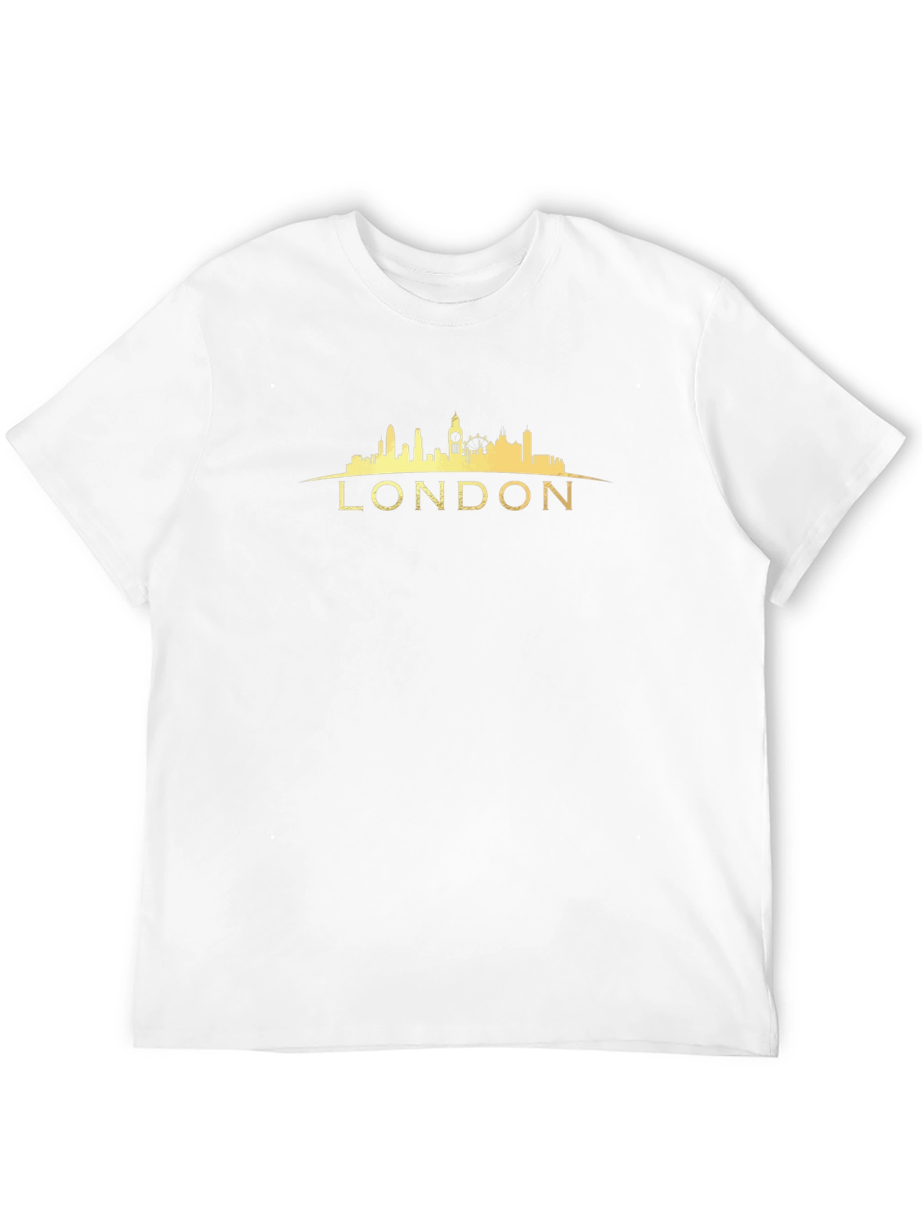 London Skyline Graphic Tee - Black Cotton T-Shirt