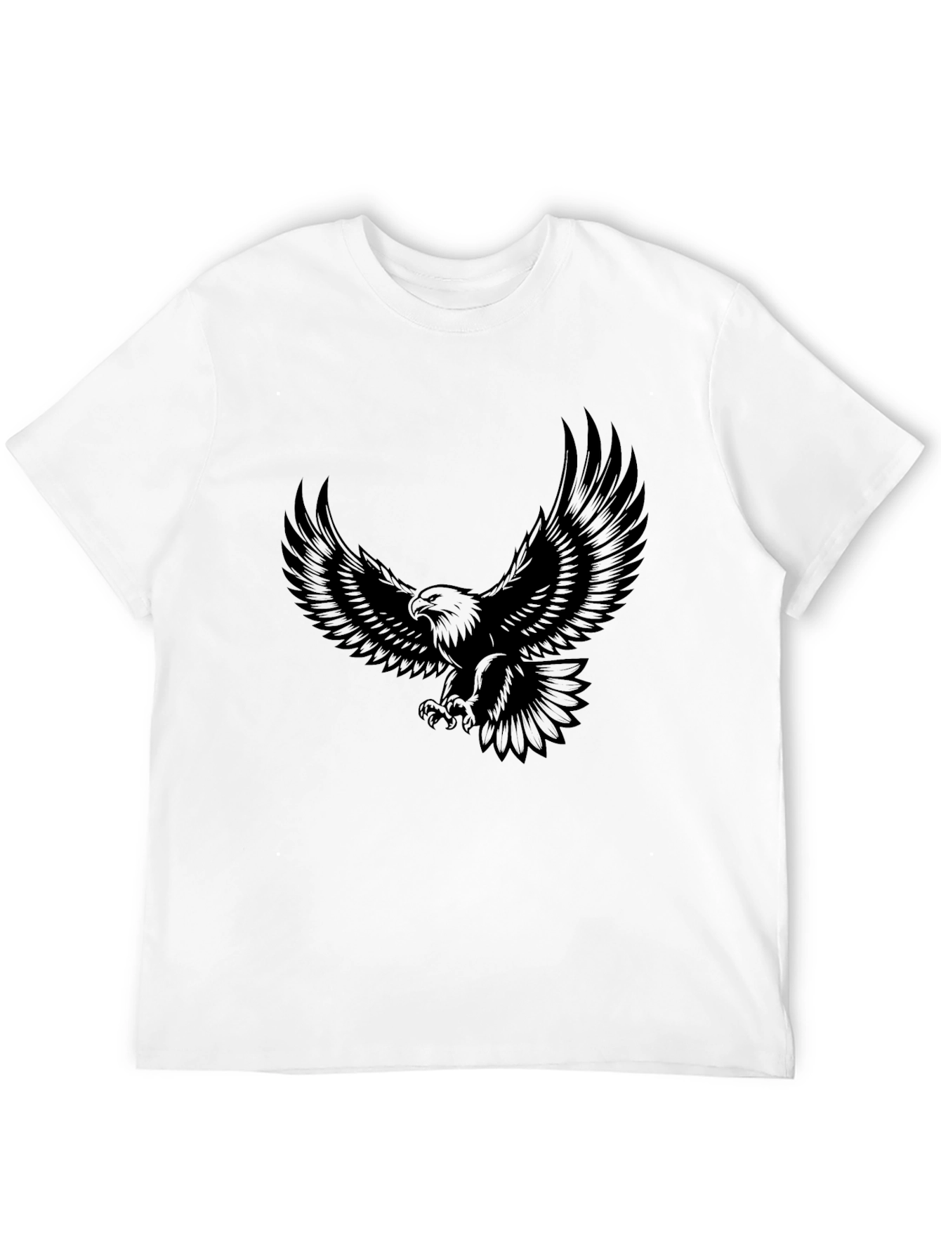 Mens Black Eagle Graphic Tee - Short Sleeve