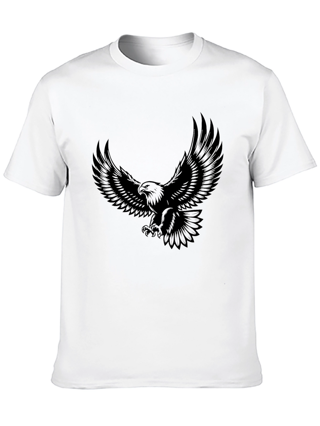 Mens Black Eagle Graphic Tee - Short Sleeve