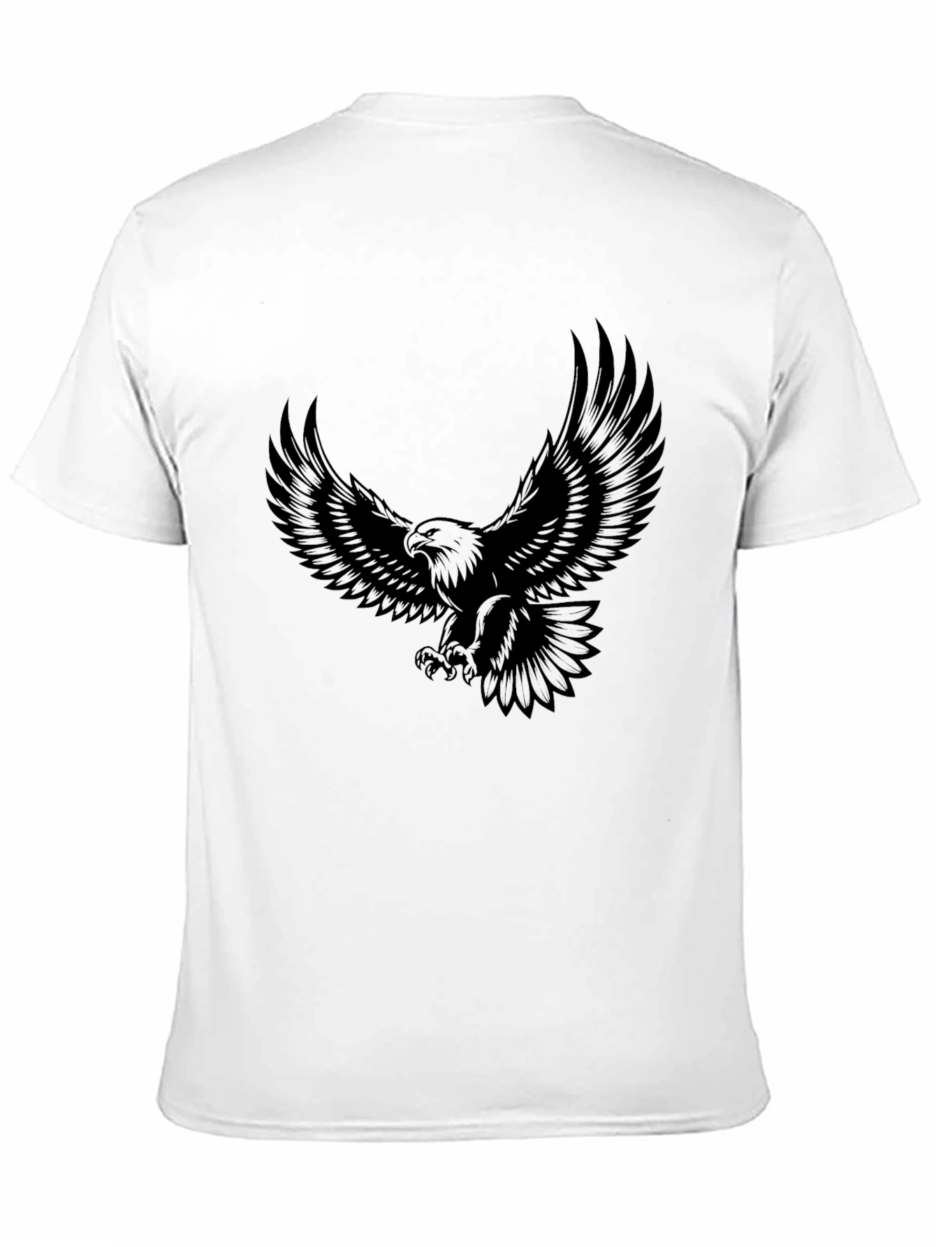 Mens Black Eagle Graphic Tee - Short Sleeve