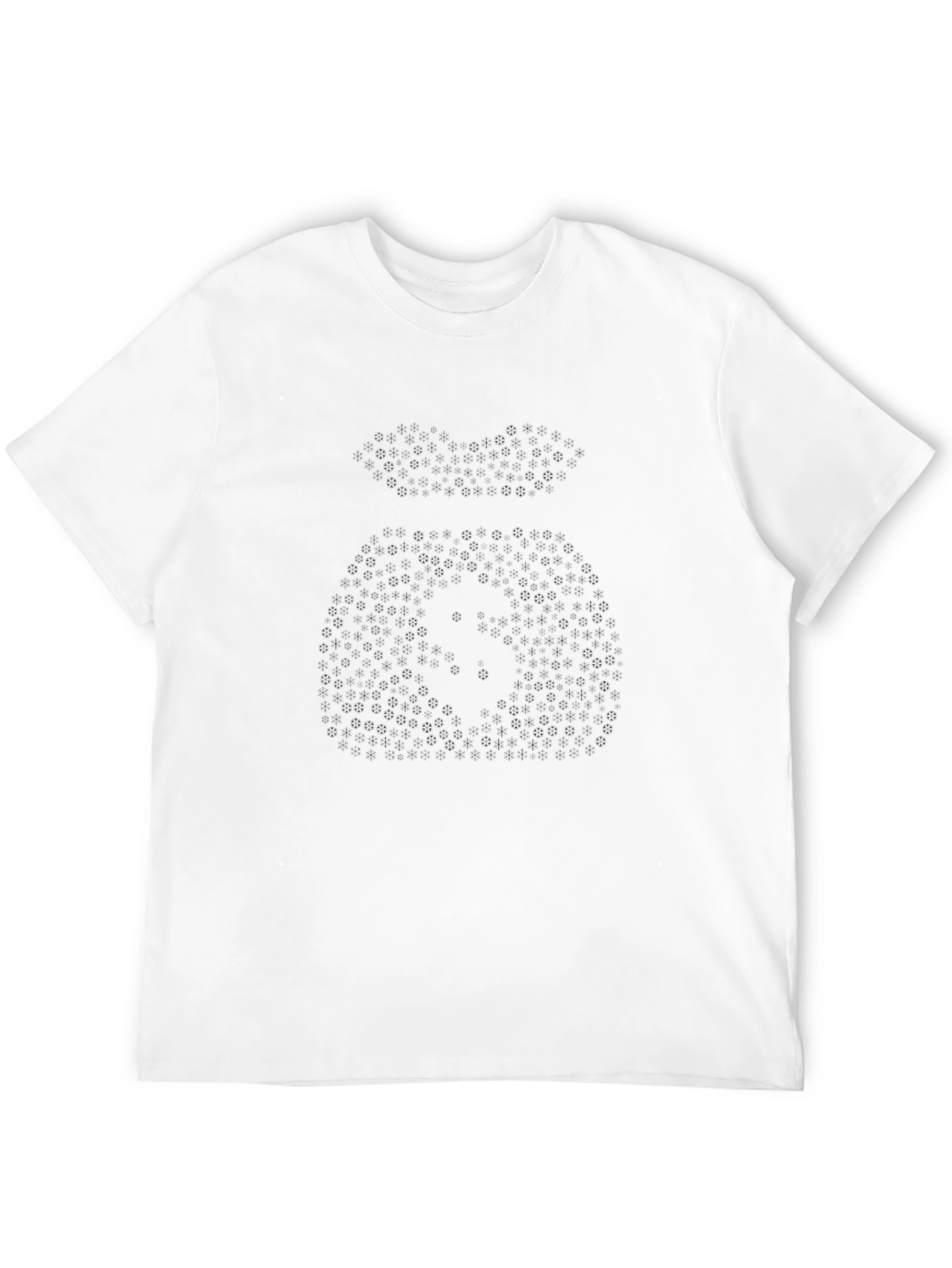 Black Graphic Tee - Dollar Sign Money Bag Design