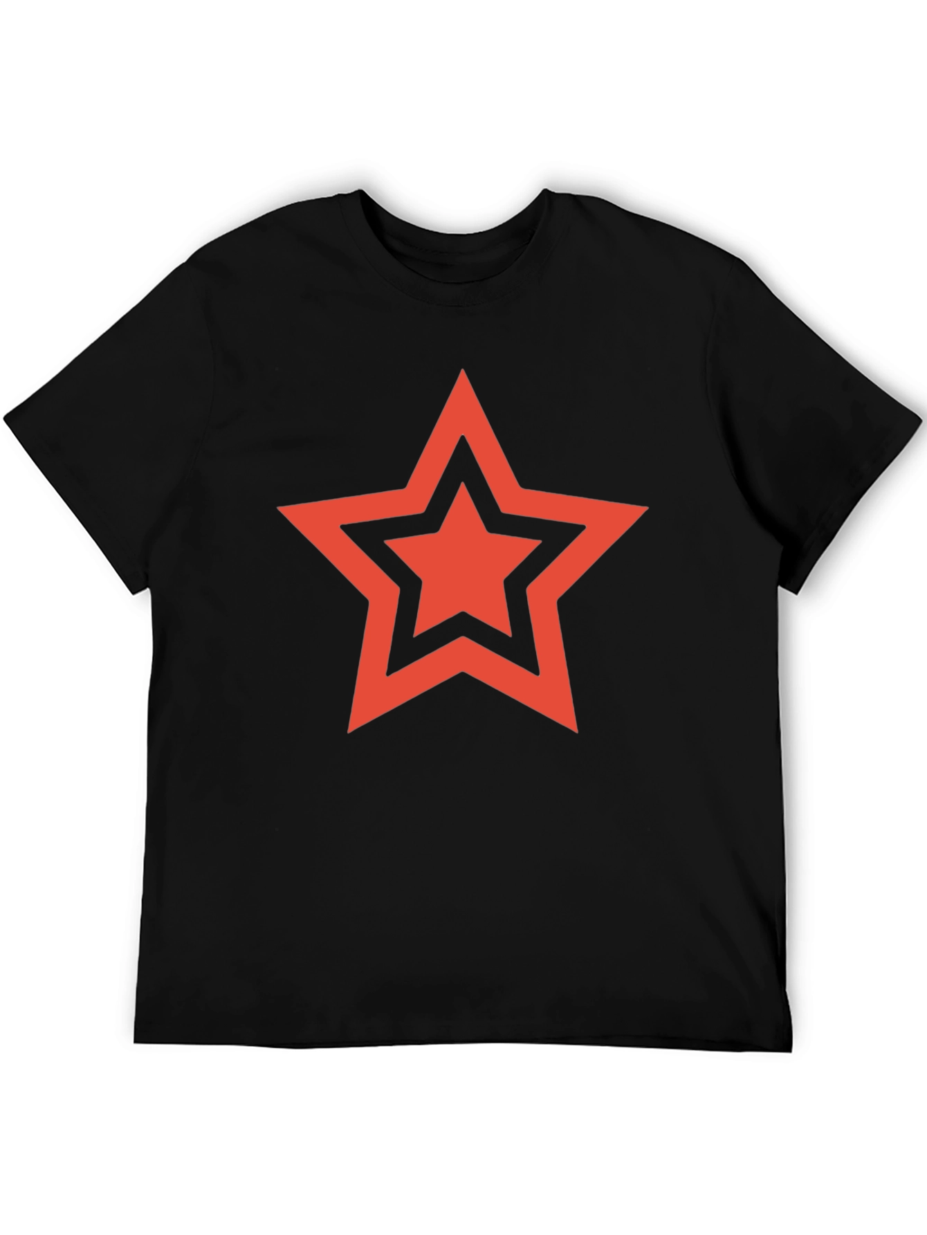 Red Star Graphic Black T-Shirt