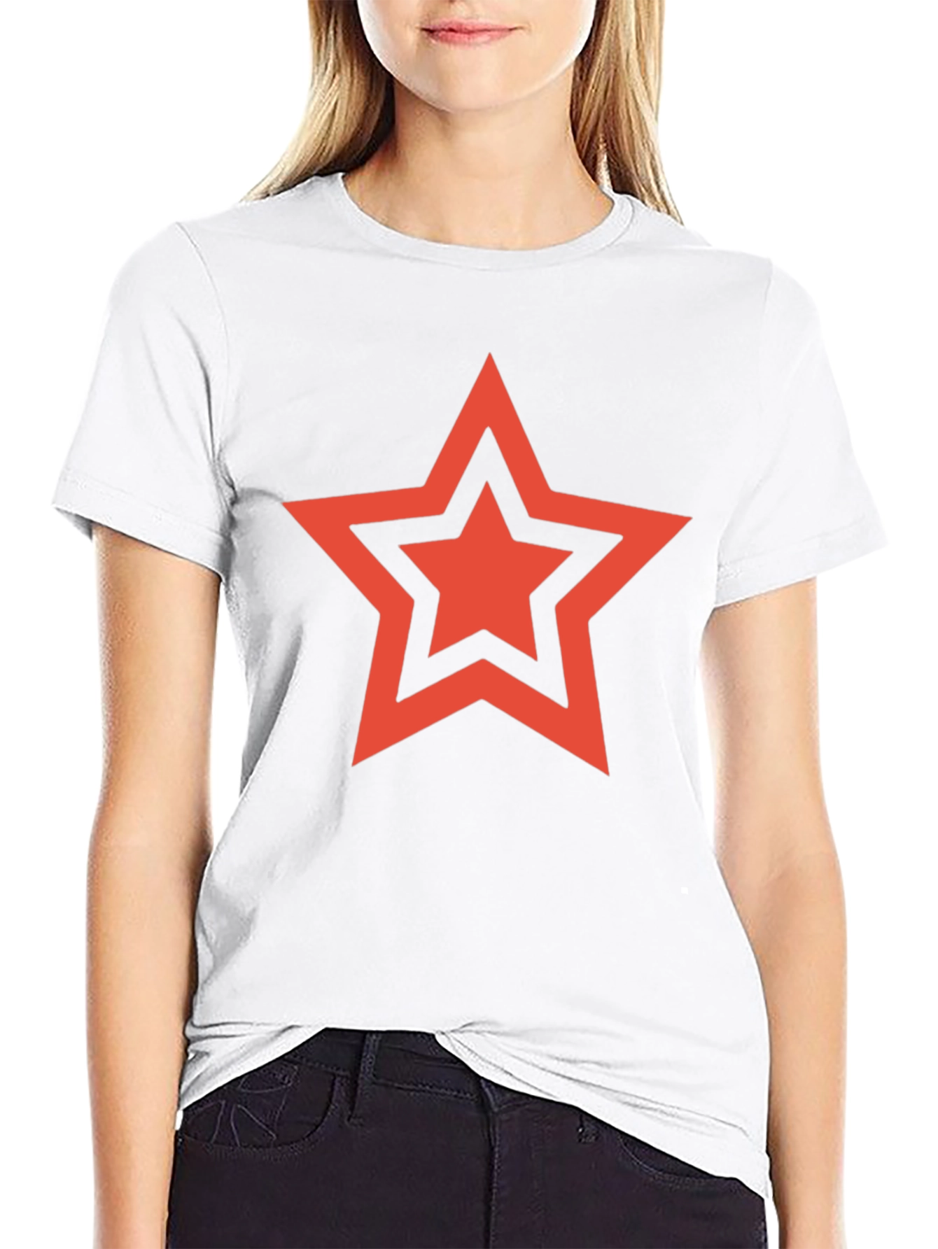 Red Star Graphic Black T-Shirt