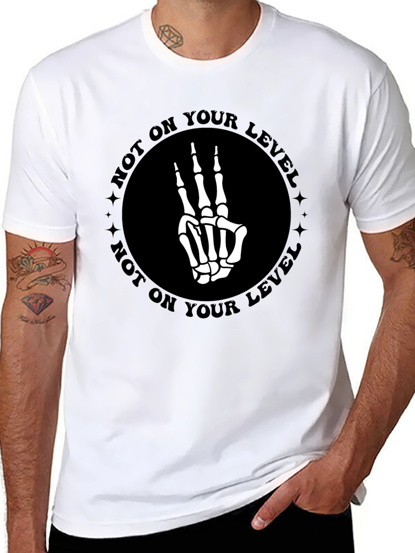 Not On Your Level Skeleton Hand T-Shirt
