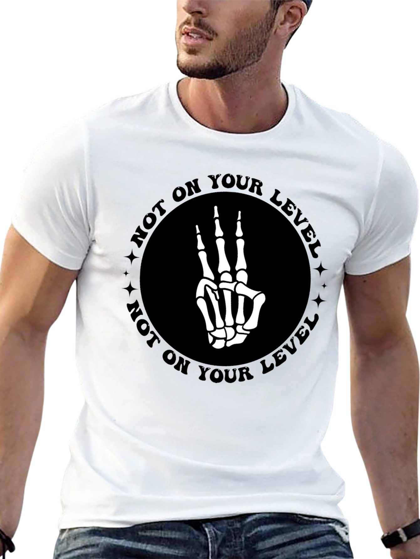Not On Your Level Skeleton Hand T-Shirt