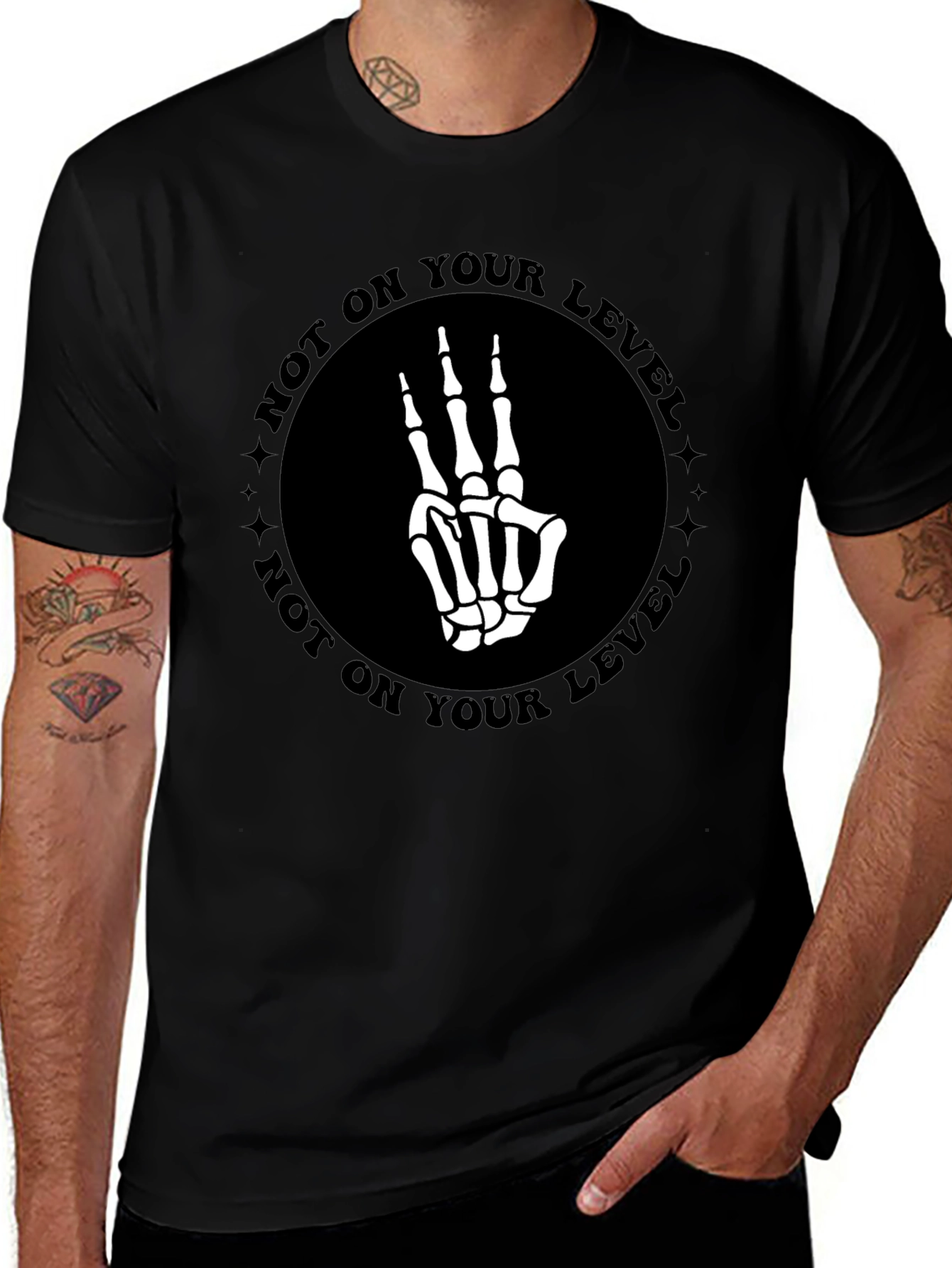 Not On Your Level Skeleton Hand T-Shirt