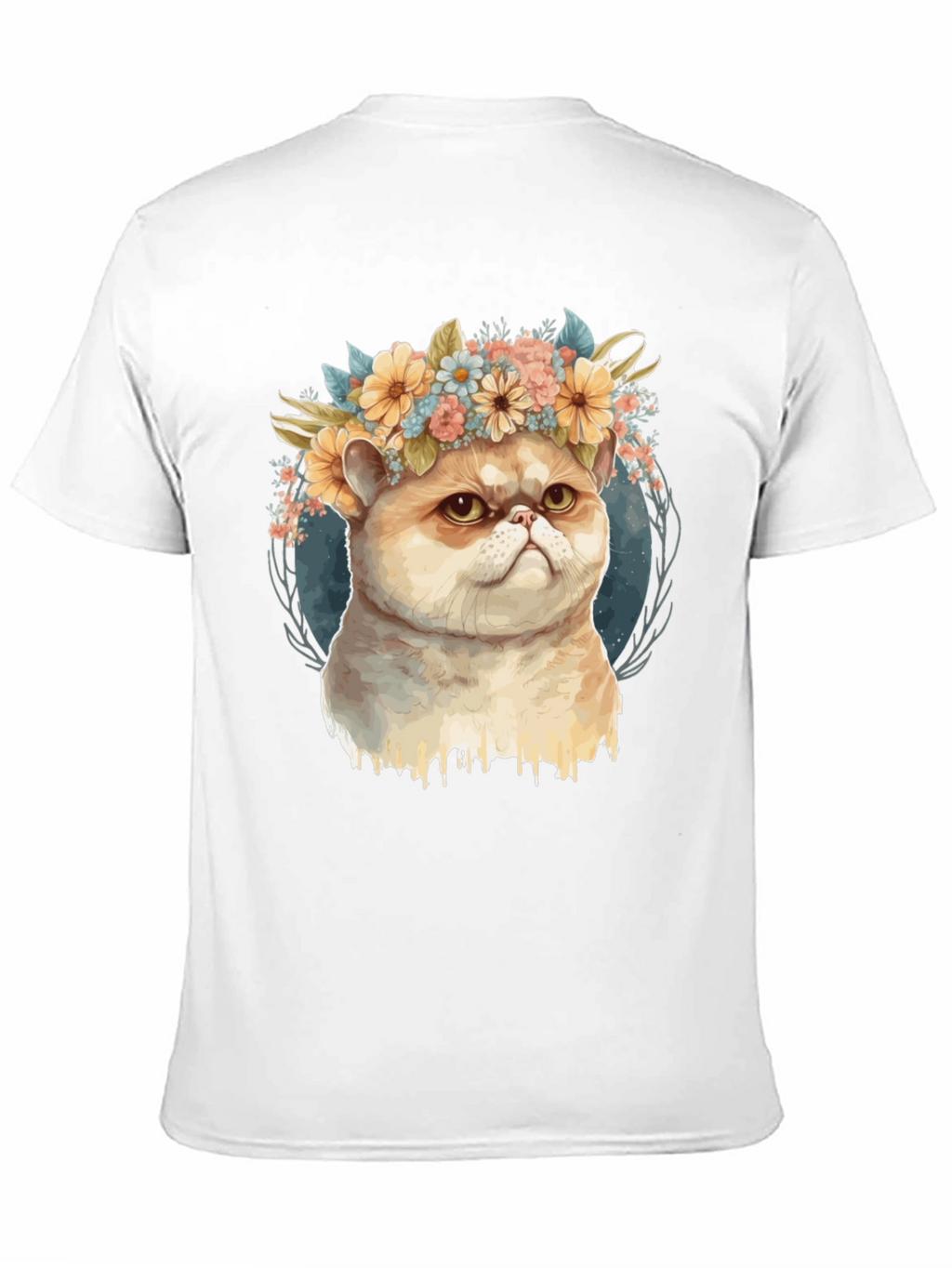 Cute Cat Flower Crown T-Shirt
