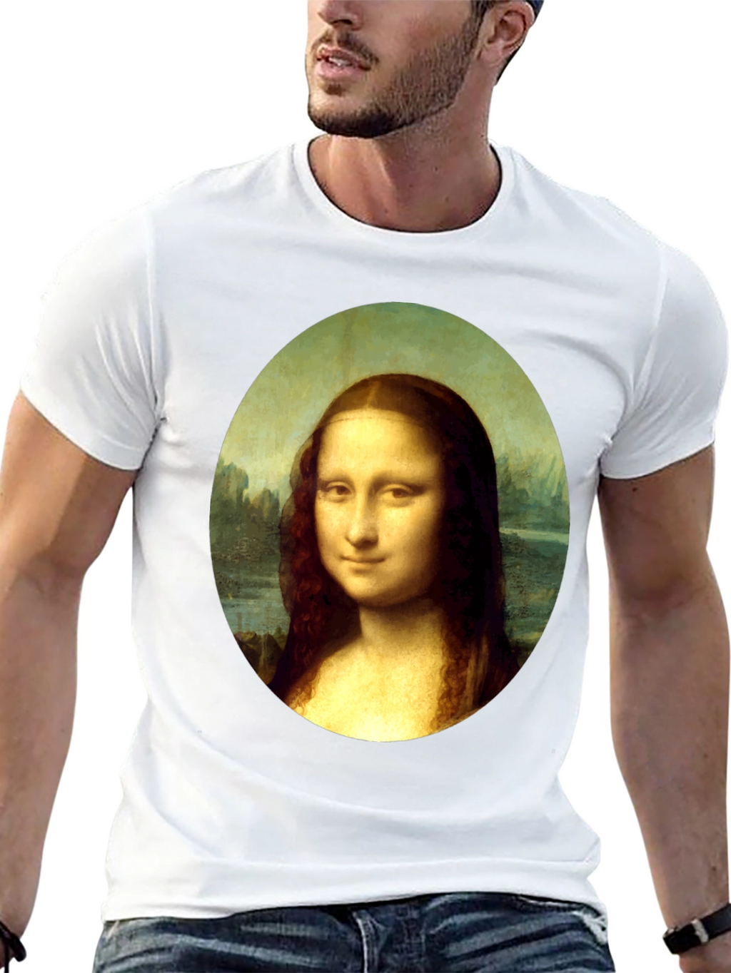 Mona Lisa Graphic T-Shirt - Black