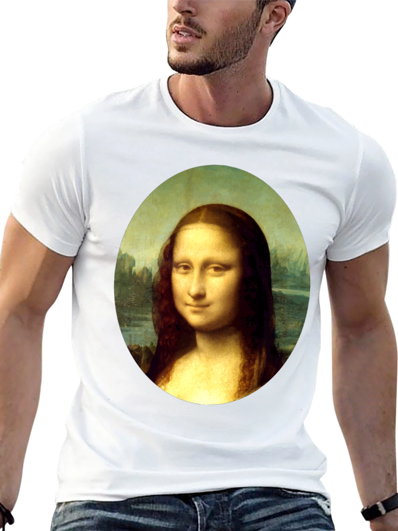 Mona Lisa Graphic T-Shirt - Black