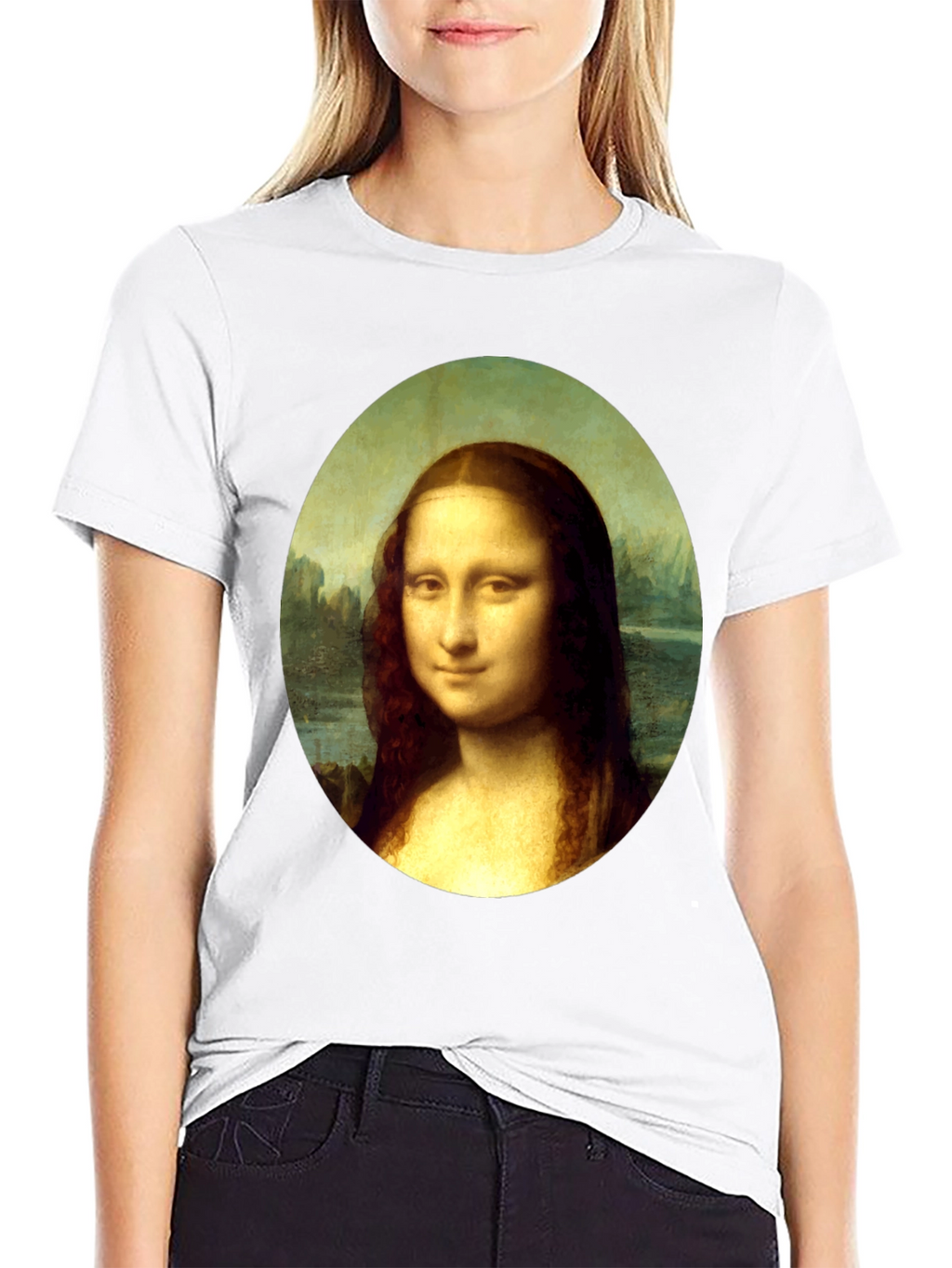 Mona Lisa Graphic T-Shirt - Black