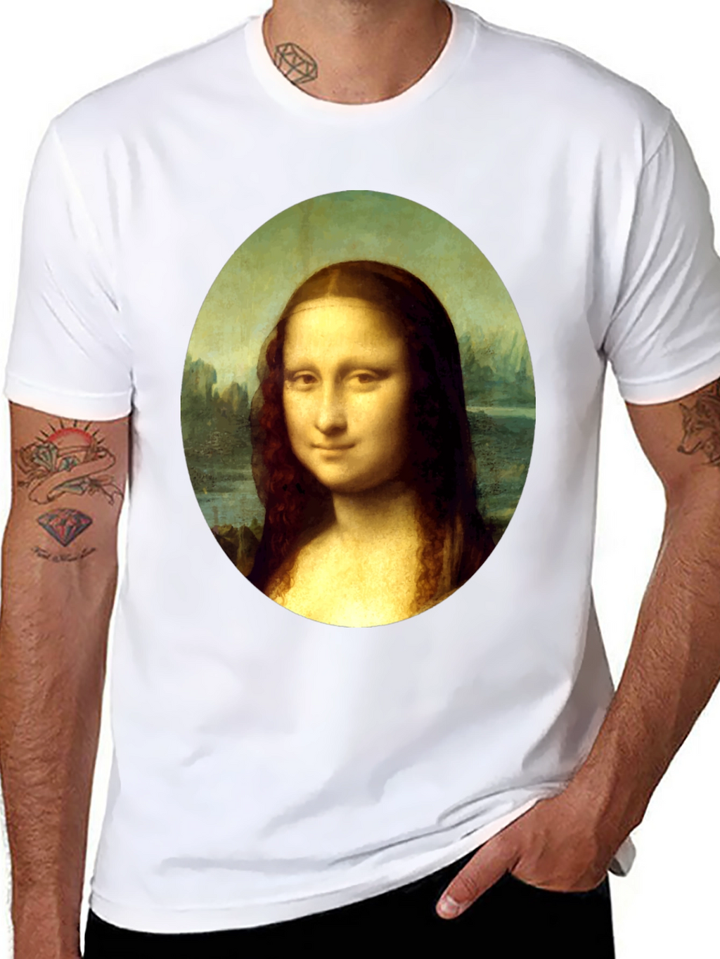 Mona Lisa Graphic T-Shirt - Black