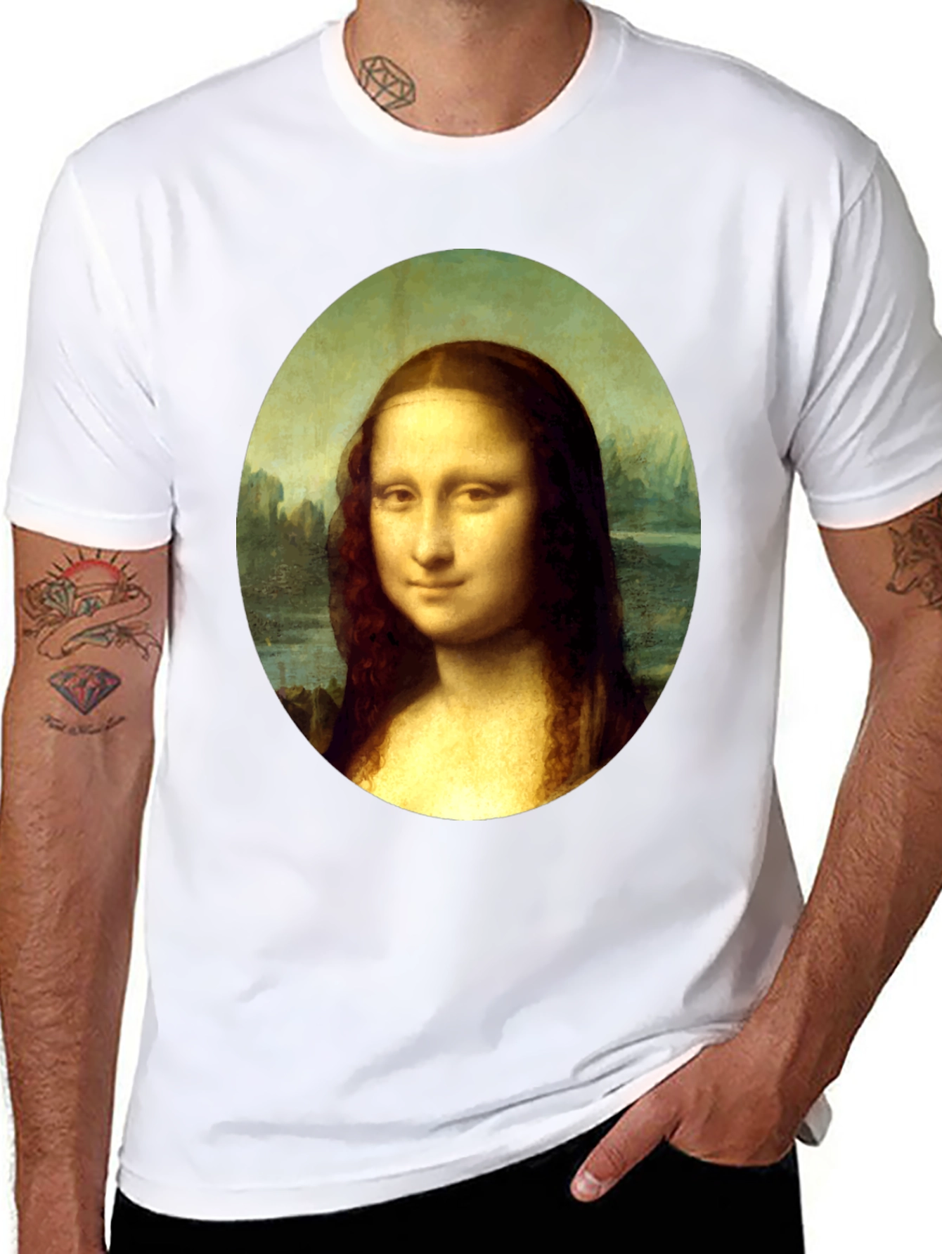 Mona Lisa Graphic T-Shirt - Black