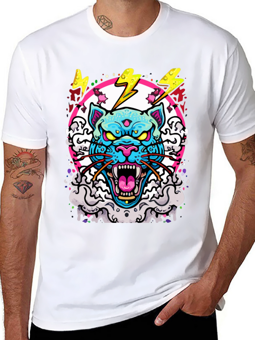 Cyberpunk Cat Graphic Tee