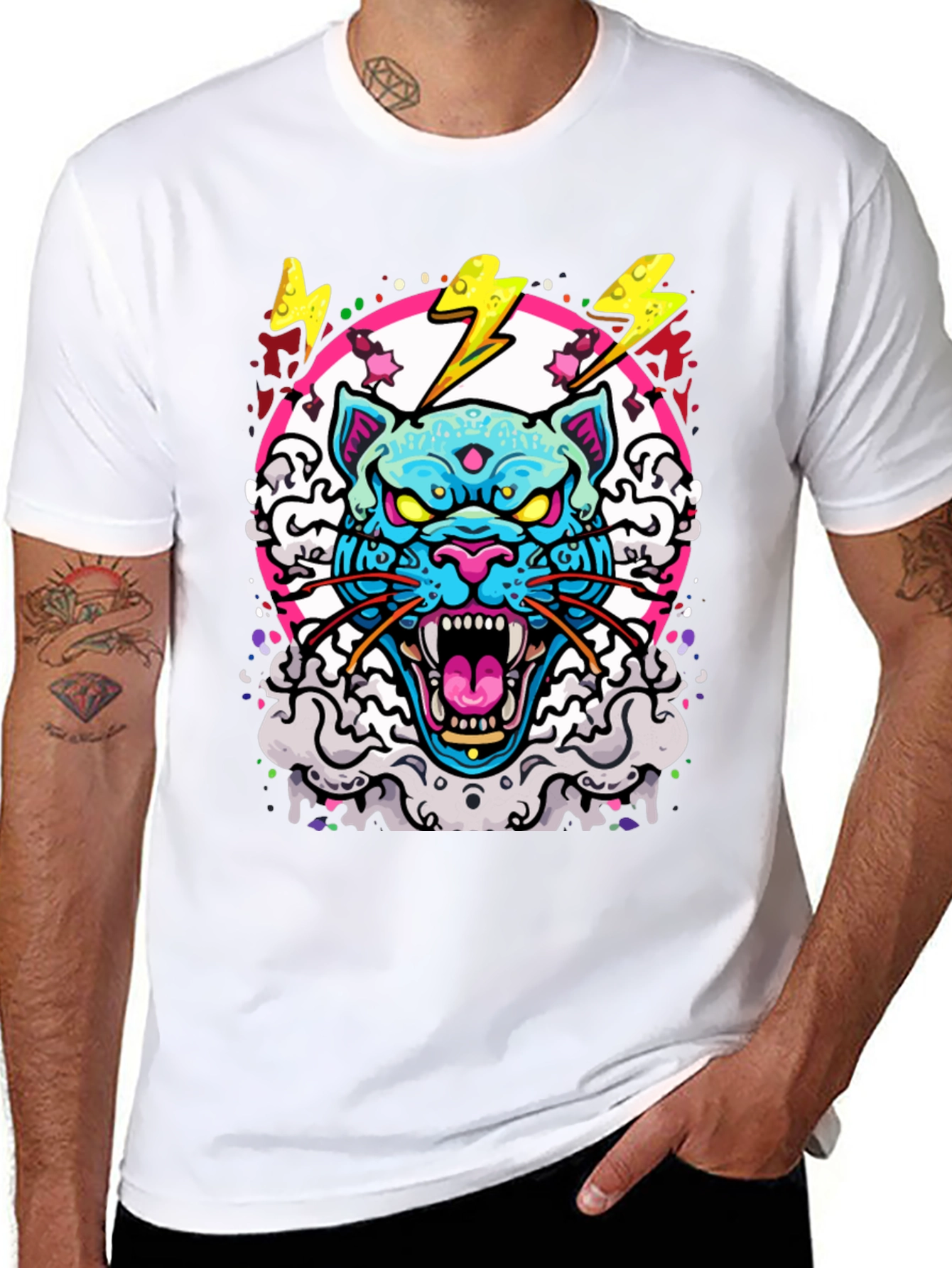 Cyberpunk Cat Graphic Tee