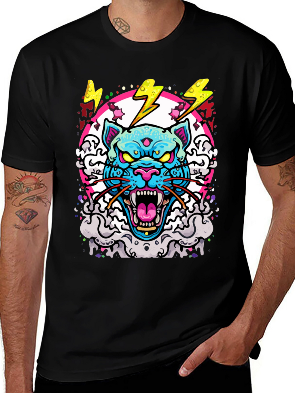 Cyberpunk Cat Graphic Tee