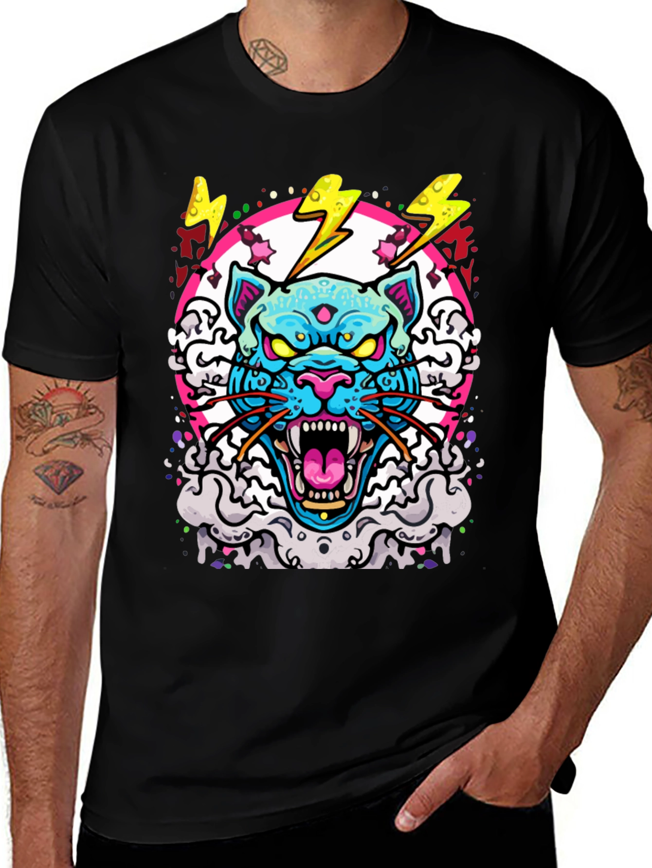 Cyberpunk Cat Graphic Tee