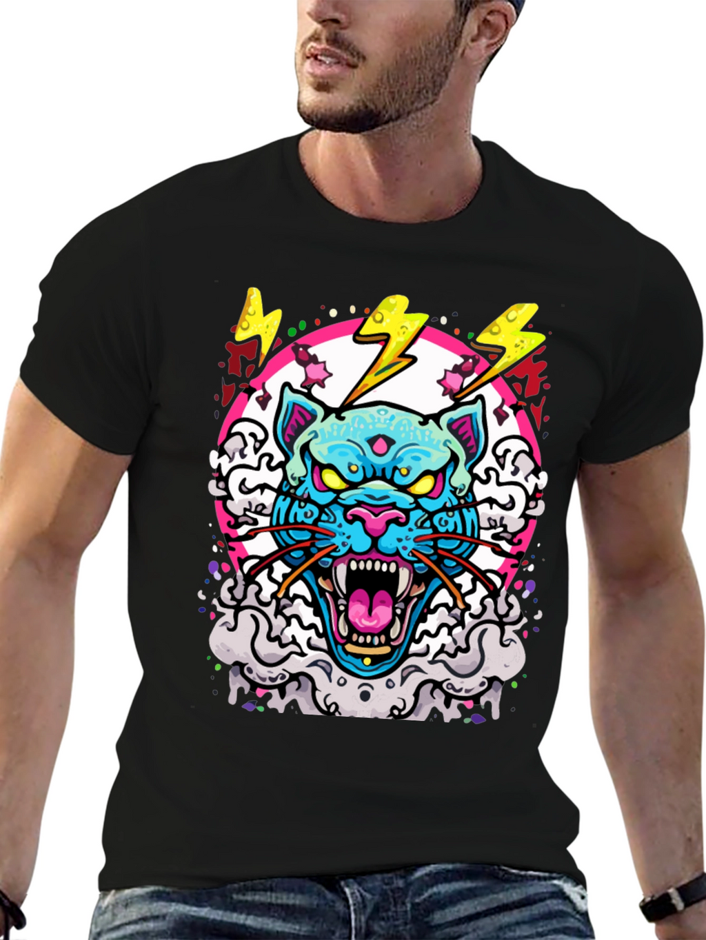 Cyberpunk Cat Graphic Tee