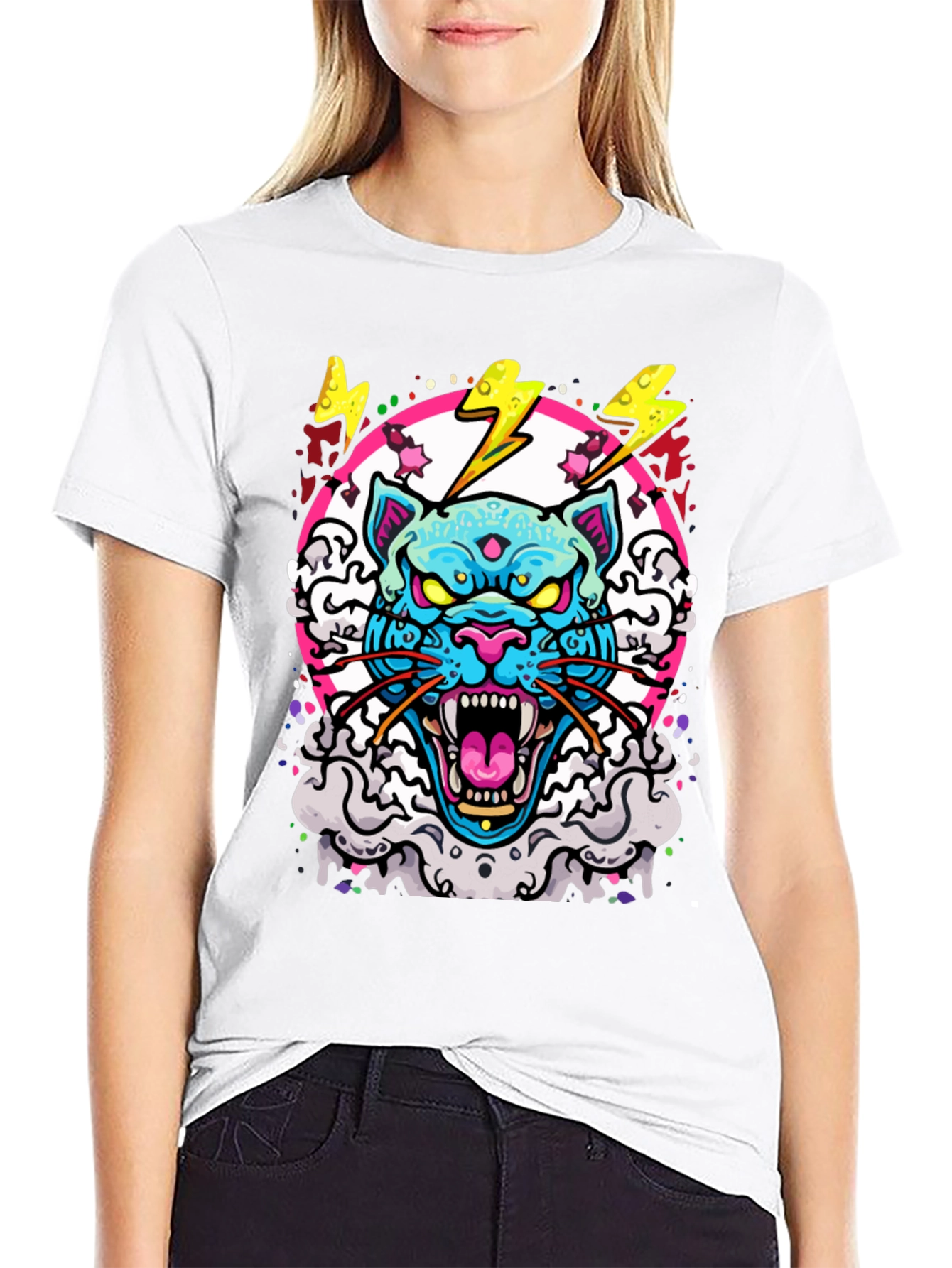 Cyberpunk Cat Graphic Tee
