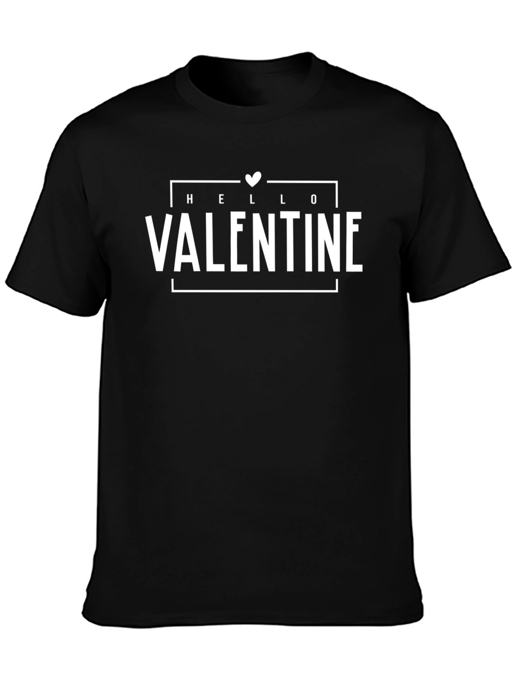 Hello Valentine Graphic T-Shirt - Black
