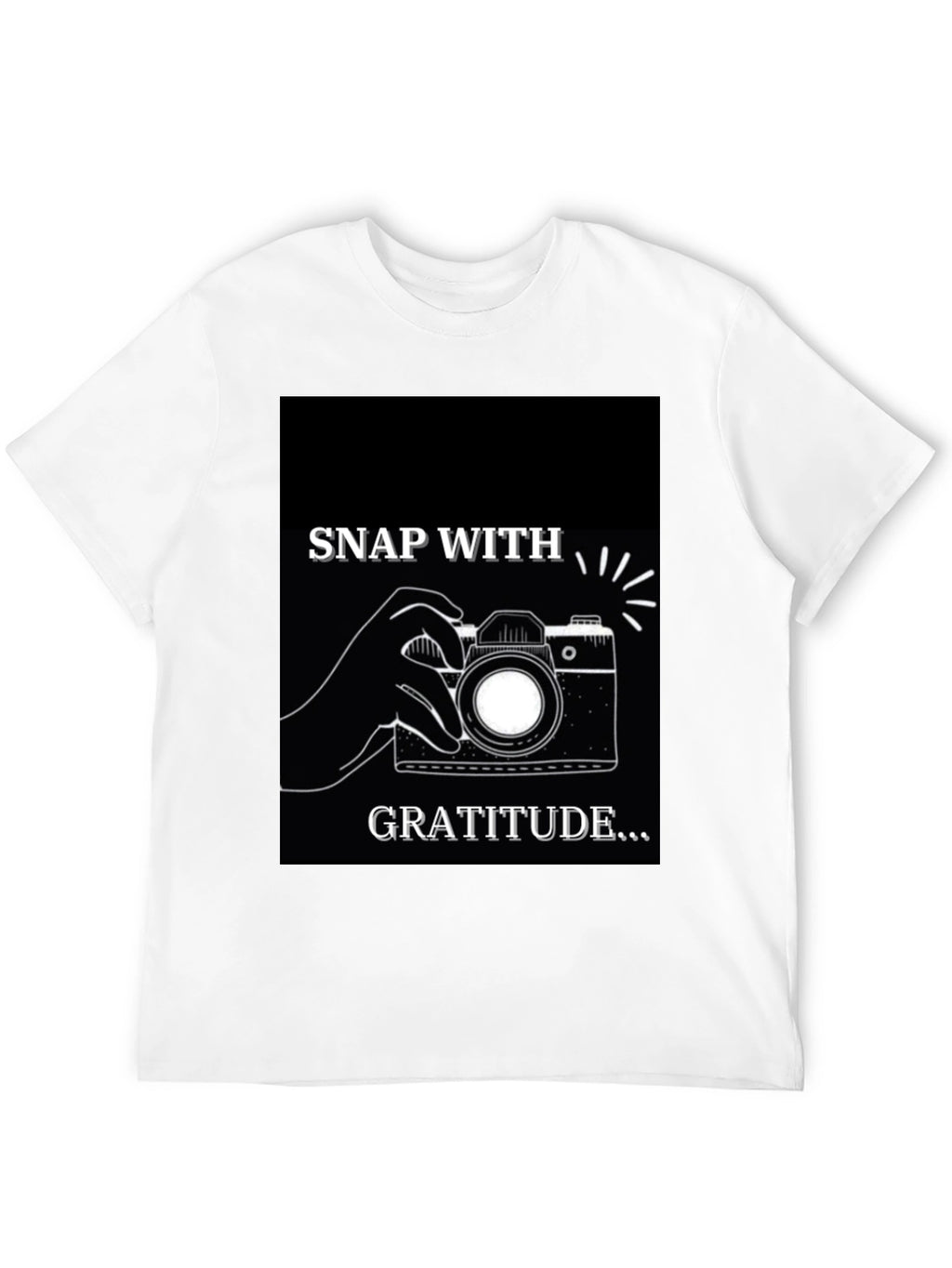 Snap With Gratitude Graphic T-Shirt - Black