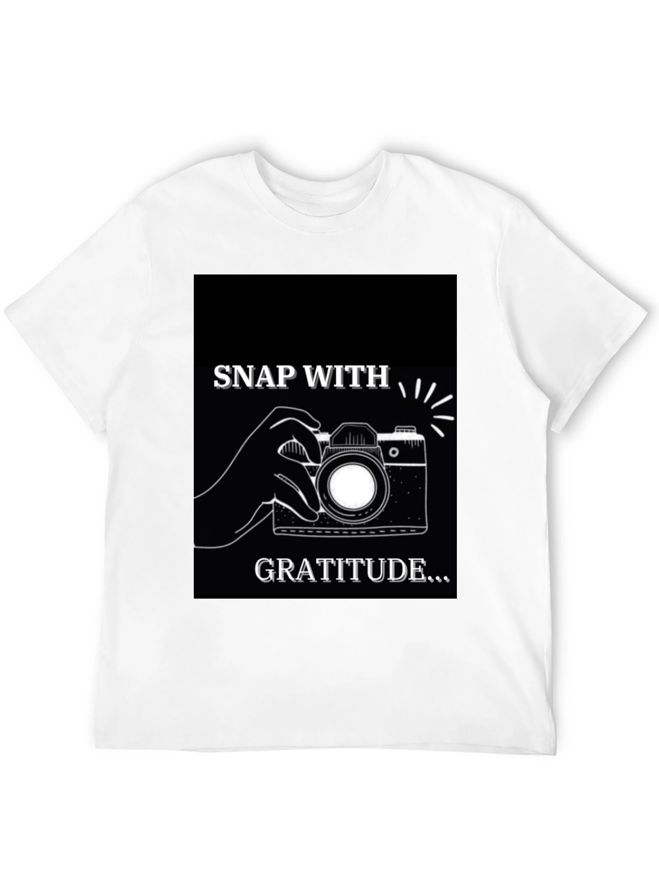 Snap With Gratitude Graphic T-Shirt - Black