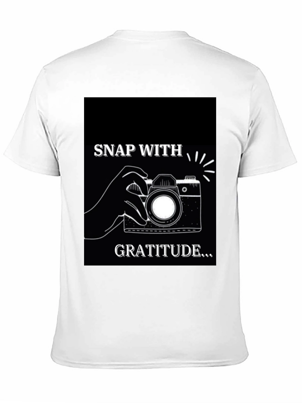 Snap With Gratitude Graphic T-Shirt - Black